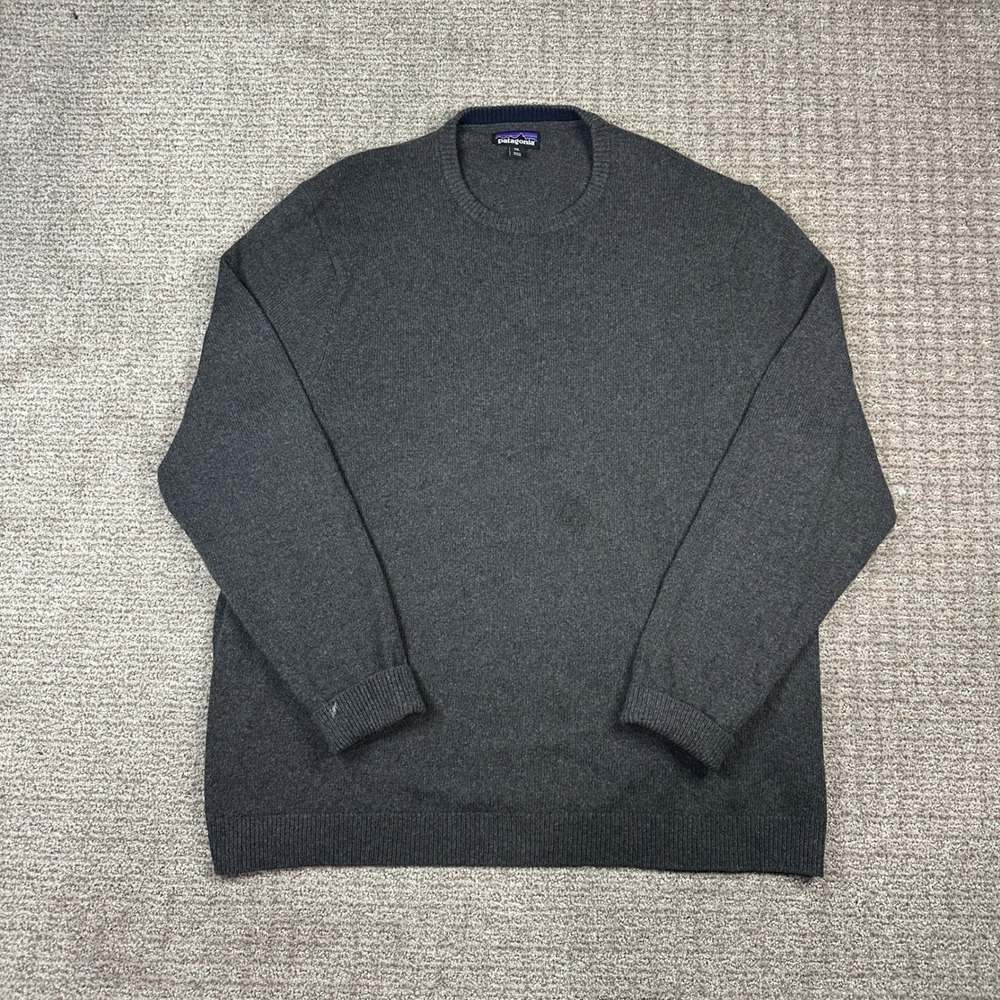 Patagonia Recycled Cashmere Crewneck Sweater Mens XXL Charcoal Grey 50525
